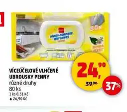 Penny Market VÍCEÚČELOVÉ VLHČENÉ UBROUSKY PENNY, 80 ks nabídka