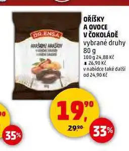Penny Market OŘÍŠKY A OVOCE V ČOKOLÁDĚ, 80 g nabídka