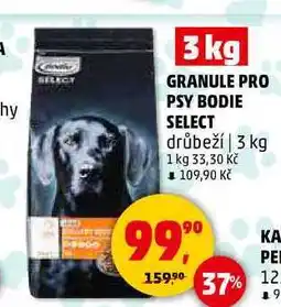 Penny Market GRANULE PRO PSY BODIE SELECT drůbeží, 3 kg nabídka
