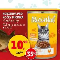 Penny Market KONZERVA PRO KOČKY MICINKA, 415 g nabídka