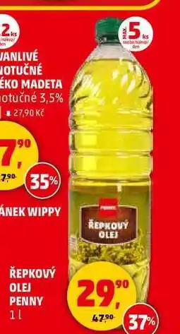 Penny Market ŘEPKOVÝ OLEJ PENNY, 1 l nabídka