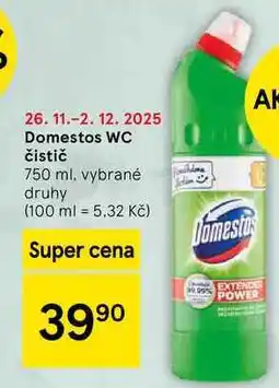 Tesco Domestos WC čistič, 750 ml, vybrané druhy nabídka