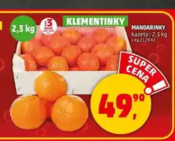 Penny Market MANDARINKY kazeta, 2,3 kg nabídka