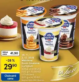 Tesco Mlékárna Kunin Smetana s příchutí, 200 g nabídka