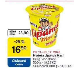 Tesco Madeta Lipánek Maxi, 130 g nabídka