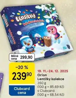 Tesco Orion Lentilky kolekce, 350 g nabídka