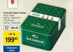 Tesco Krahulík Výběr klobás, 510 g, dóza nabídka