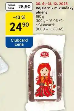 Tesco Rej Perník mikulášský plněný, 180 g nabídka