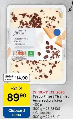 Tesco Tesco Finest Tiramisu Amarretto a káva, 400 g nabídka