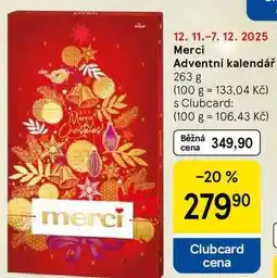 Tesco Merci Adventní kalendář, 263 g nabídka