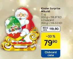 Tesco Kinder Surprise Mikuláš, 75 g nabídka