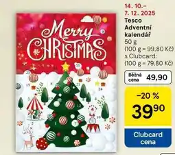 Tesco Tesco Adventní kalendář, 50 g nabídka