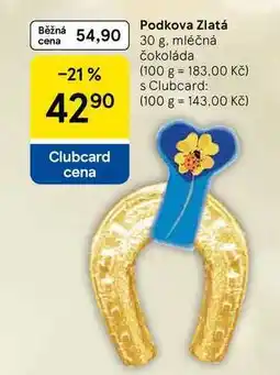 Tesco Podkova Zlatá, 30 g. mléčná čokoláda nabídka