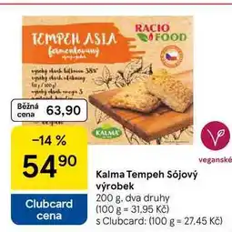 Tesco Kalma Tempeh Sójový výrobek, 200 g, dva druhy nabídka