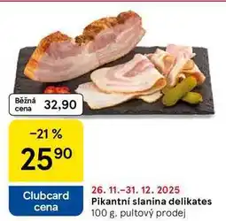 Tesco Pikantní slanina delikates, 100 g nabídka