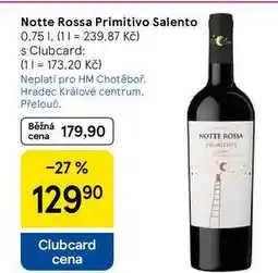 Tesco Notte Rossa Primitivo Salento, 0,75 l nabídka