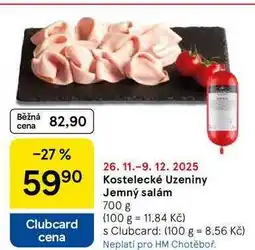 Tesco Kostelecké Uzeniny Jemný salám, 700 g nabídka