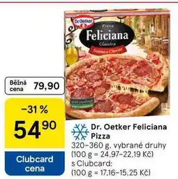 Tesco Dr. Oetker Feliciana Pizza, 320-360 g, vybrané druhy nabídka