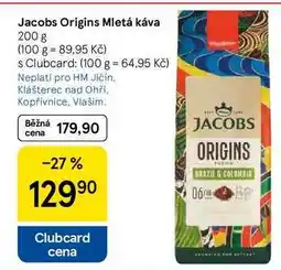 Tesco Jacobs Origins Mletá káva, 200 g nabídka