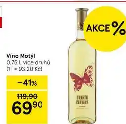 Tesco Víno Motýl, 0.75 l nabídka