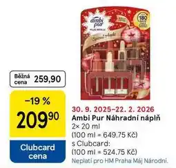 Tesco Ambi Pur Náhradní náplň, 2 x 20 ml nabídka