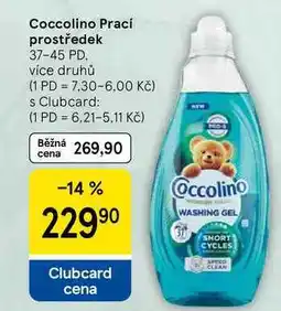 Tesco Coccolino Prací prostředek, 37-45 PD. více druhů nabídka