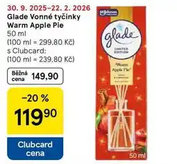 Tesco Glade Vonné tyčinky Warm Apple Pie, 50 ml nabídka