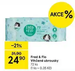 Tesco Fred & Flo Vlhčené ubrousky, 72 ks nabídka