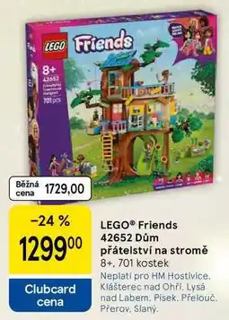 Tesco LEGO Friends 42652 Dům přátelství na stromě 8+, 701 kostek nabídka