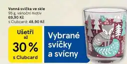 Tesco Vonná svíčka ve skle, 95 g, vánoční motiv nabídka