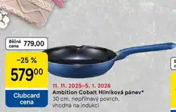 Tesco Ambition Cobalt Hliníková pánev, 30 cm. nepřilnavý povrch, vhodná na indukci nabídka
