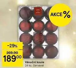 Tesco Vánoční koule 24 ks. červené nabídka