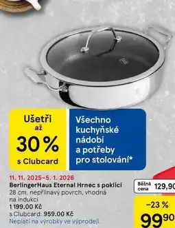 Tesco Berlinger Haus Eternal Hrnec s poklicí 28 cm, nepřilnavý povrch, vhodná na indukci nabídka
