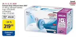 Tesco Ceresit Stop vlhkosti Aero 360°, 4x 450 g, náhradní tablety nabídka