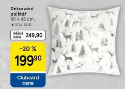 Tesco Dekorační polštář, 45 x 45 cm. motiv sob nabídka