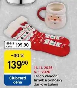Tesco Tesco Vánoční hrnek a ponožky dárkové balení nabídka