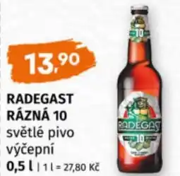 Terno Radegast rázná 10 světlé pivo výčepní nabídka
