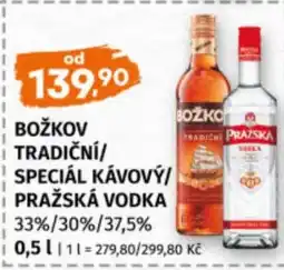 Terno Božkov tradiční/ speciál kávový/ pražská vodka nabídka