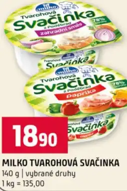 Terno Milko tvarohová svačinka nabídka