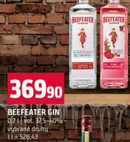 Terno Beefeater gin nabídka