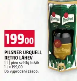 Terno Pilsner urquell retro láhev nabídka