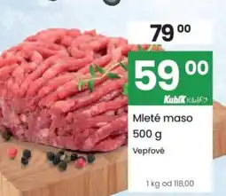 Kubík potraviny Mleté maso nabídka