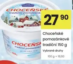 Kubík potraviny Choceňské pomazánkové tradiční nabídka