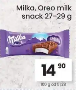 Kubík potraviny Milka, Oreo milk nabídka