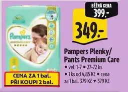 Albert Pampers Plenky/ Pants Premium Care nabídka