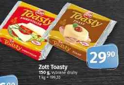 COOP TIP Zott Toasty nabídka