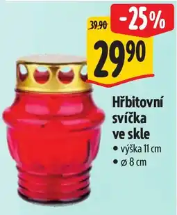 Albert Hřbitovní svíčka ve skle nabídka