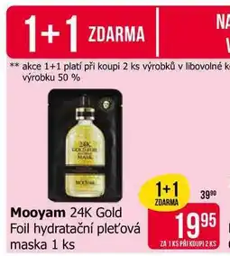 Teta Mooyam 24K Gold Foil hydratační pleťová maska 1 ks nabídka