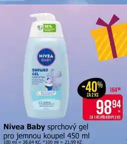 Teta Nivea Baby sprchový gel pro jemnou koupel 450 ml nabídka