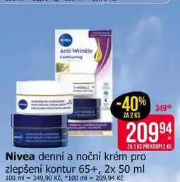 Teta Nivea denní a noční krém pro zlepšení kontur 65+, 2x 50 ml nabídka